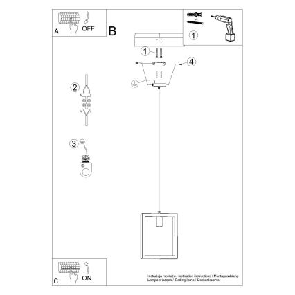 Lámpara colgante ARIES 1xE27/15W/230V haya/blanco