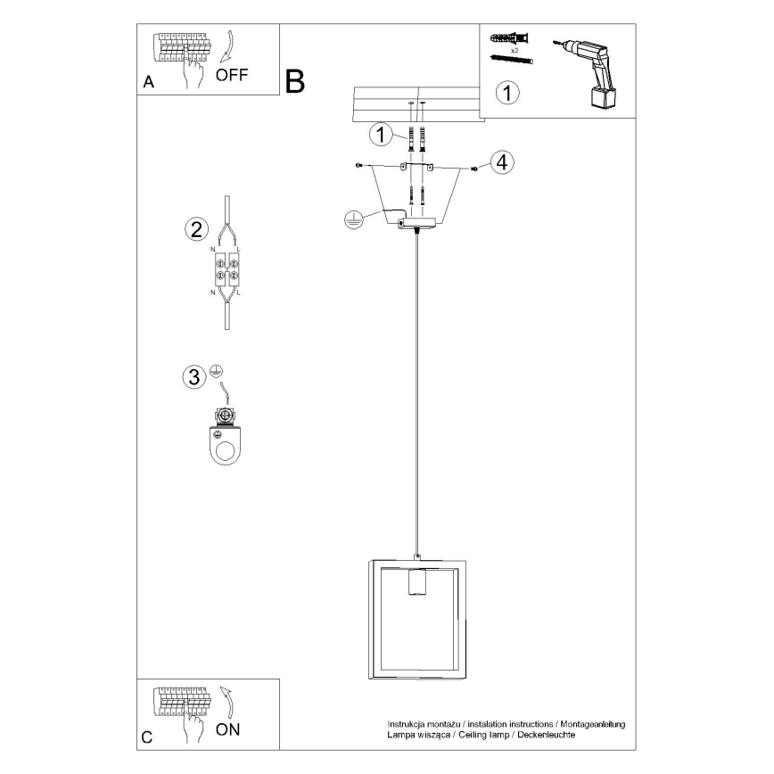 Lámpara colgante ARIES 1xE27/15W/230V haya/blanco