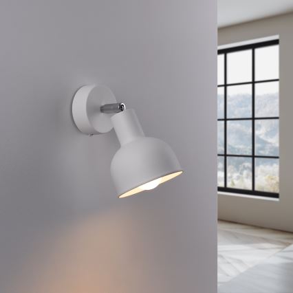 Foco de pared ELBA 1xE27/15W/230V blanco