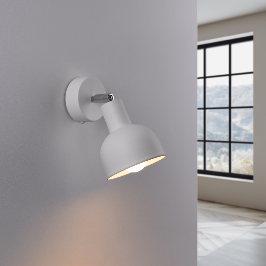 Foco de pared ELBA 1xE27/15W/230V blanco