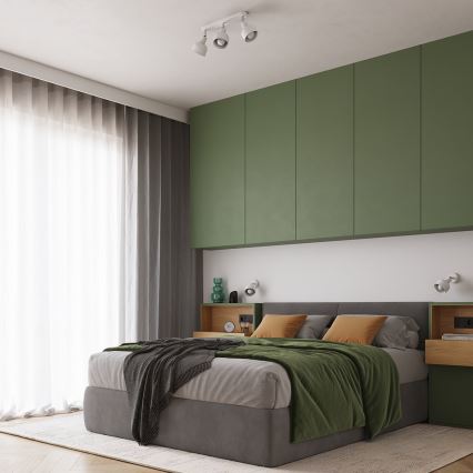 Foco de pared ELBA 1xE27/15W/230V blanco