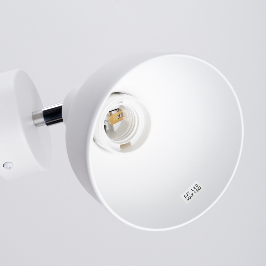 Foco de pared ELBA 1xE27/15W/230V blanco