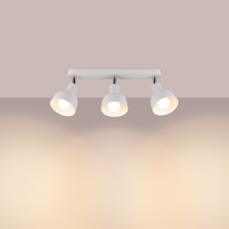Foco ELBA 3xE27/15W/230V blanco