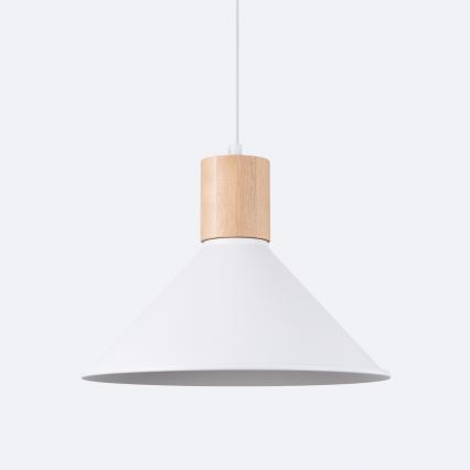 Lámpara colgante JAGA 1xE27/15W/230V diá. 30 cm blanco