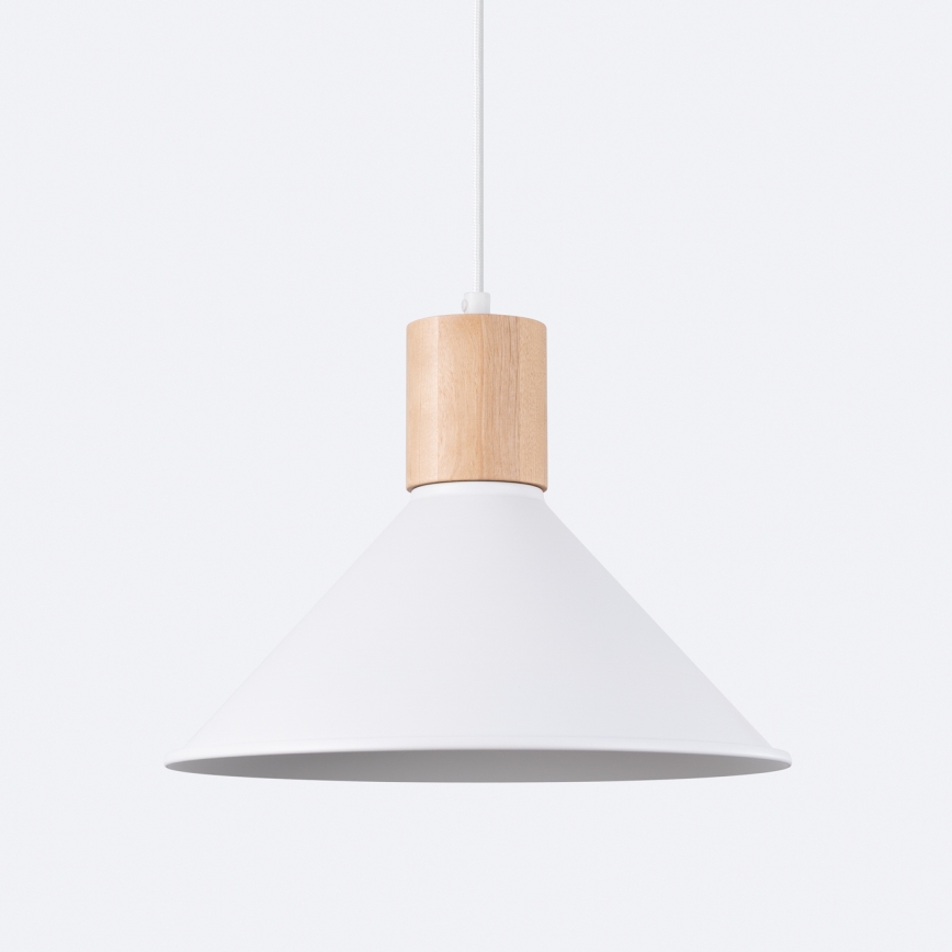 Lámpara colgante JAGA 1xE27/15W/230V diá. 30 cm blanco