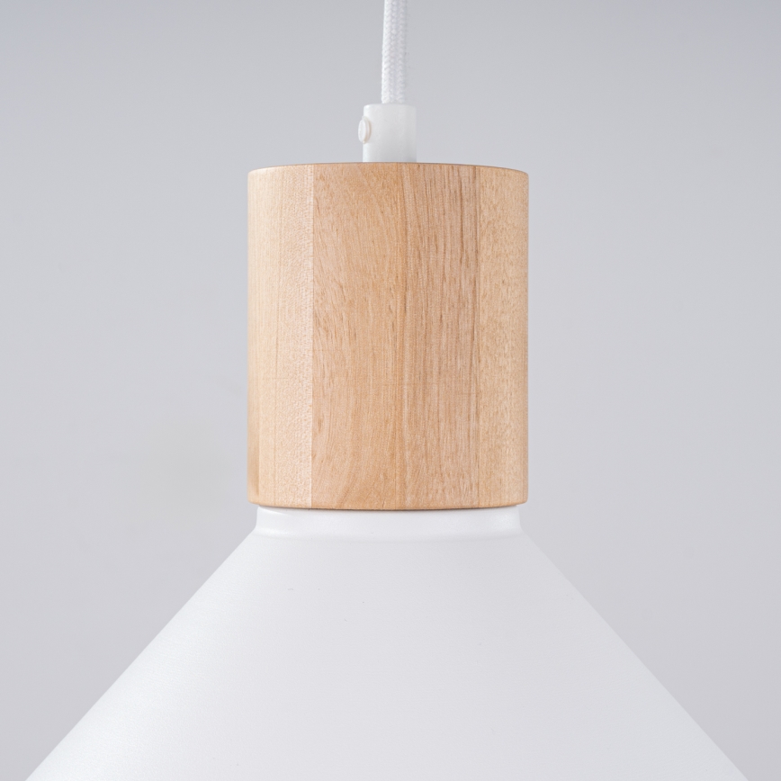 Lámpara colgante JAGA 1xE27/15W/230V diá. 30 cm blanco