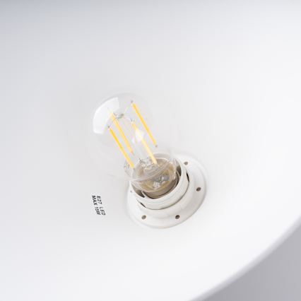 Lámpara colgante JAGA 1xE27/15W/230V diá. 30 cm blanco