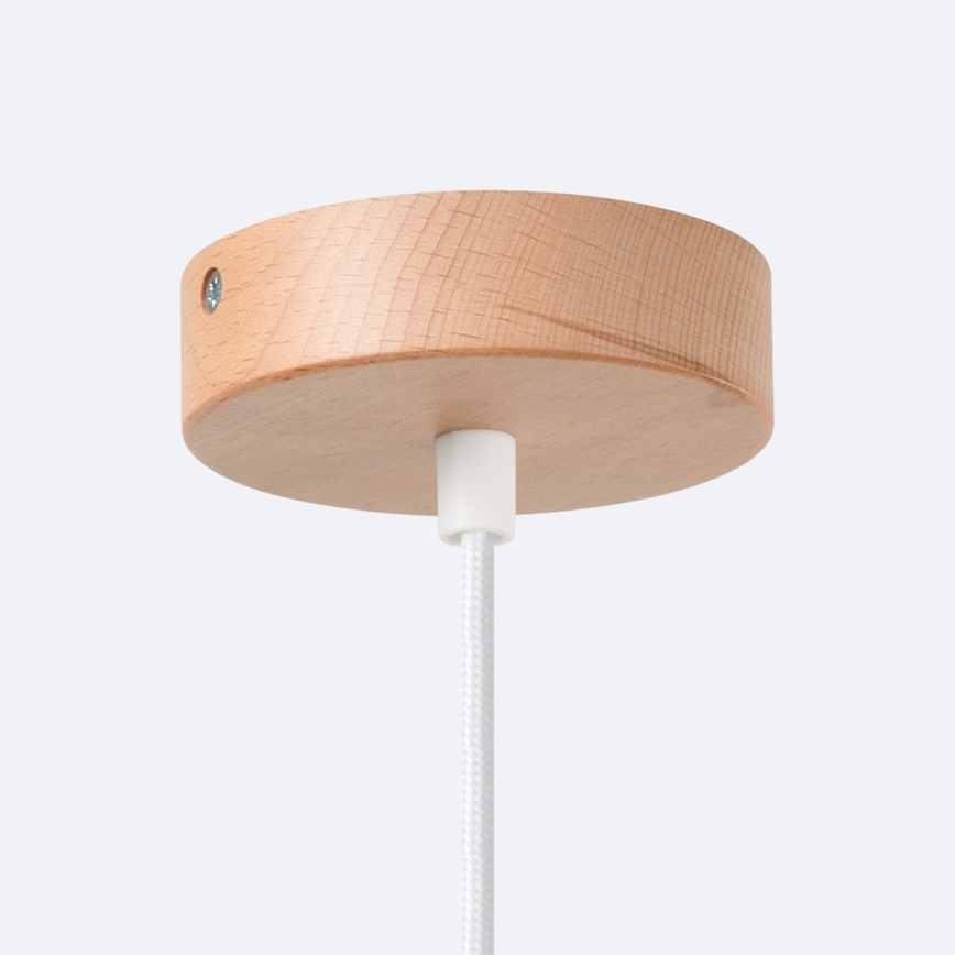 Lámpara colgante JAGA 1xE27/15W/230V diá. 30 cm blanco