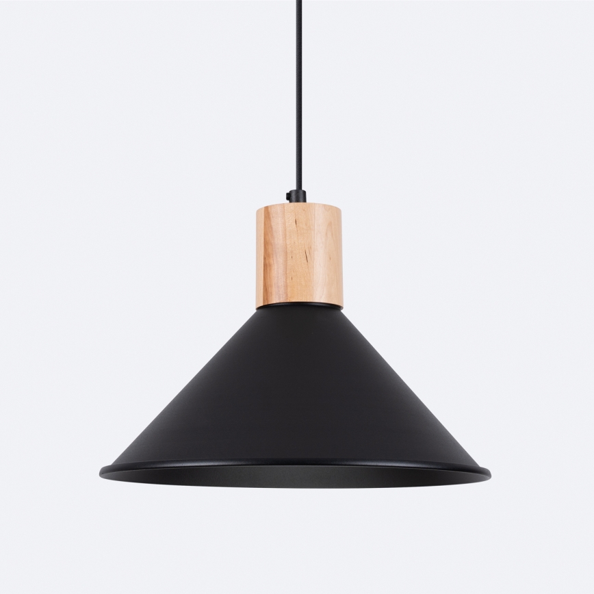 Lámpara colgante JAGA 1xE27/15W/230V diá. 30 cm negro