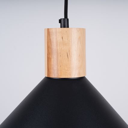 Lámpara colgante JAGA 1xE27/15W/230V diá. 30 cm negro