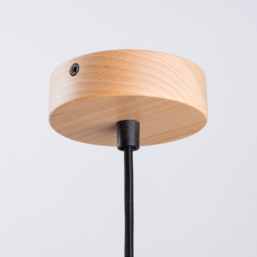 Lámpara colgante JAGA 1xE27/15W/230V diá. 30 cm negro