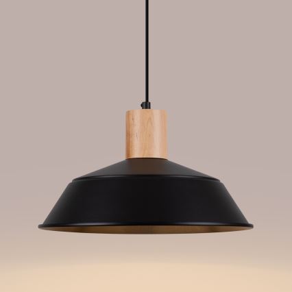 Lámpara colgante FANO 1xE27/15W/230V diá. 34 cm negro