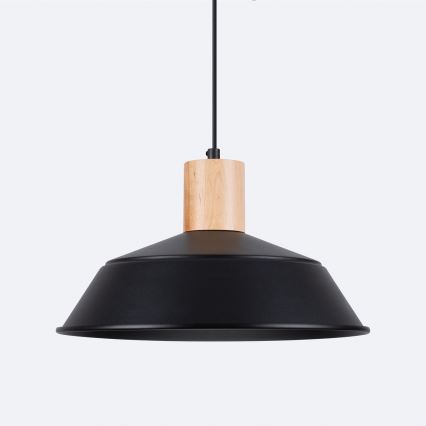 Lámpara colgante FANO 1xE27/15W/230V diá. 34 cm negro