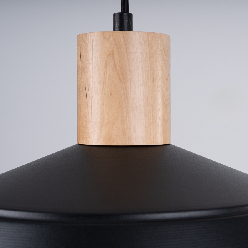Lámpara colgante FANO 1xE27/15W/230V diá. 34 cm negro