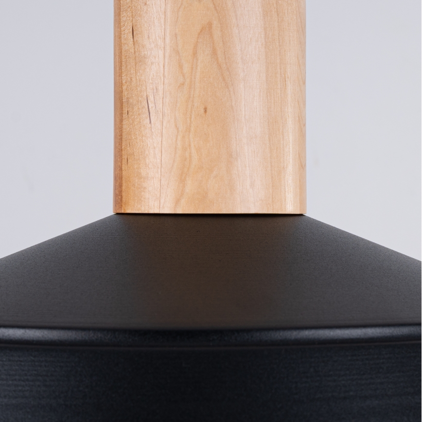 Lámpara colgante FANO 1xE27/15W/230V diá. 34 cm negro