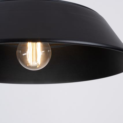 Lámpara colgante FANO 1xE27/15W/230V diá. 34 cm negro