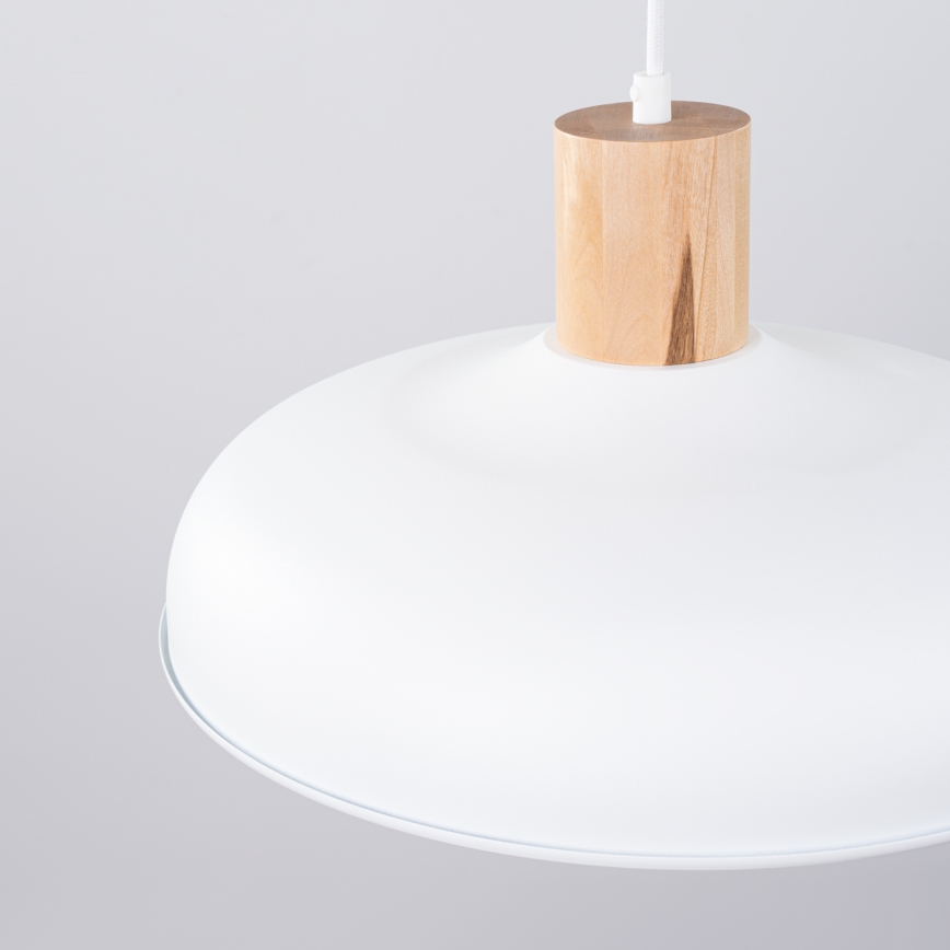 Lámpara colgante INDY 1xE27/15W/230V diá. 38 cm blanco