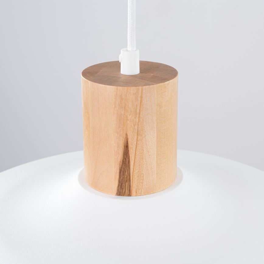 Lámpara colgante INDY 1xE27/15W/230V diá. 38 cm blanco