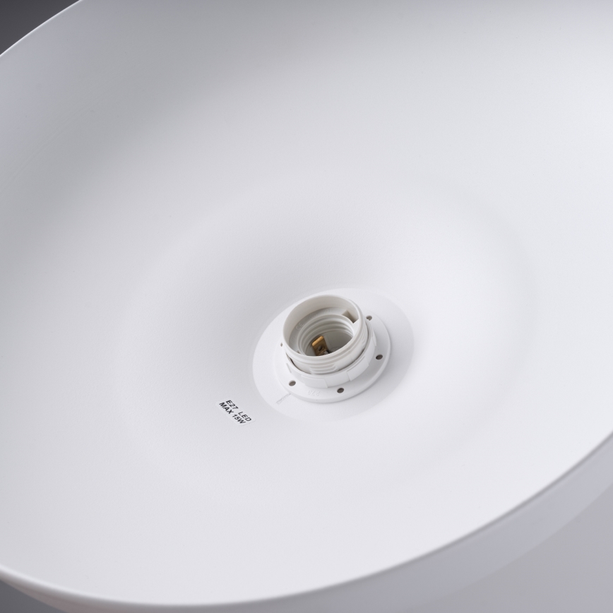 Lámpara colgante INDY 1xE27/15W/230V diá. 38 cm blanco