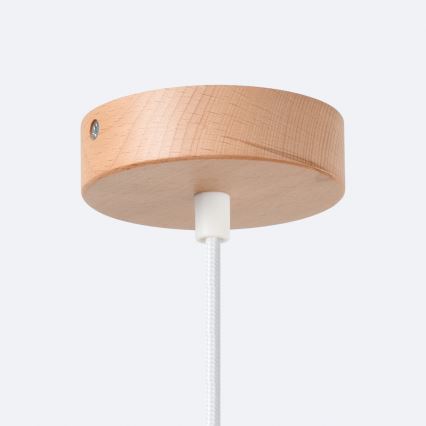 Lámpara colgante INDY 1xE27/15W/230V diá. 38 cm blanco