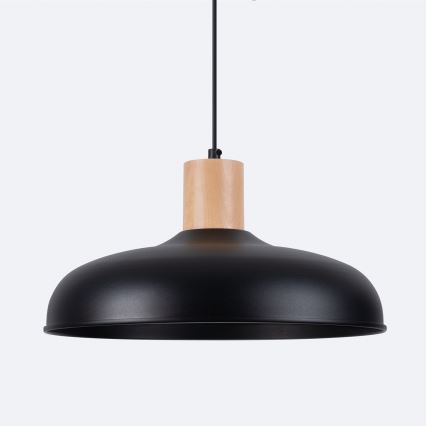 Lámpara colgante INDY 1xE27/15W/230V diá. 38 cm negro