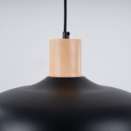 Lámpara colgante INDY 1xE27/15W/230V diá. 38 cm negro
