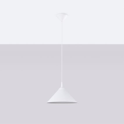 Lámpara colgante ZUMA 1xE27/15W/230V diá. 30 cm blanco