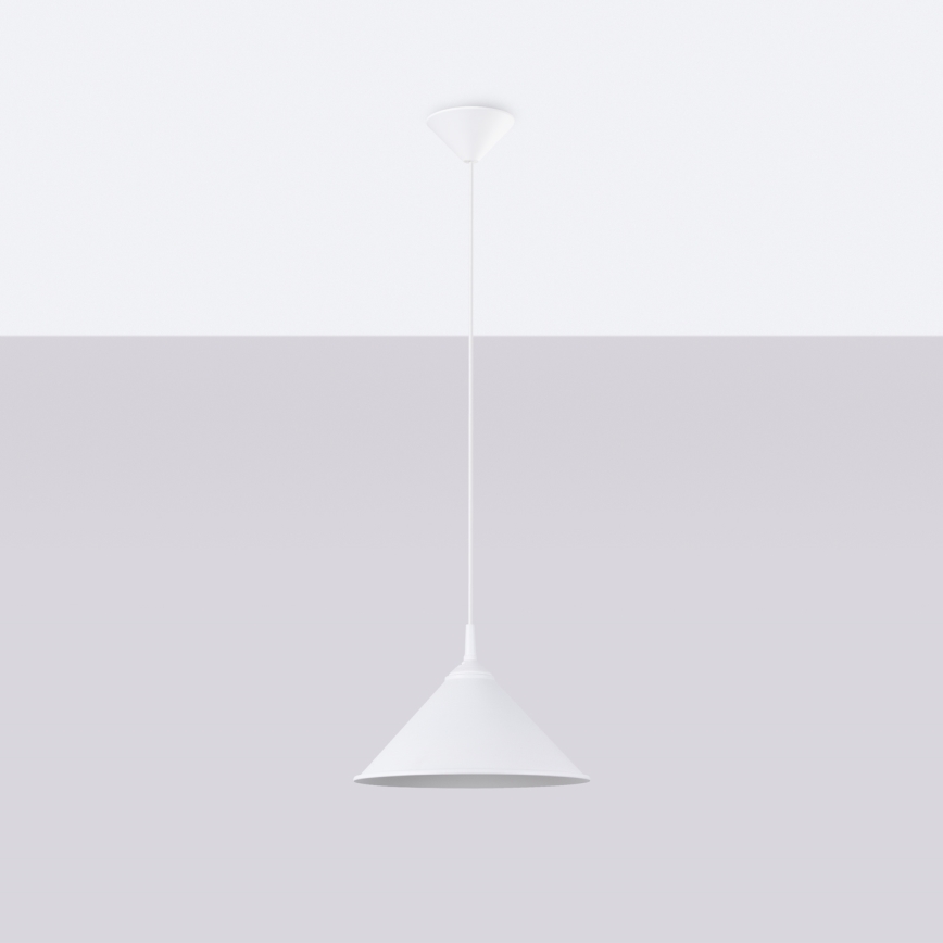 Lámpara colgante ZUMA 1xE27/15W/230V diá. 30 cm blanco