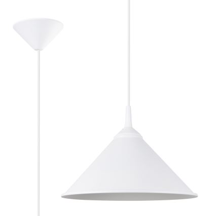 Lámpara colgante ZUMA 1xE27/15W/230V diá. 30 cm blanco