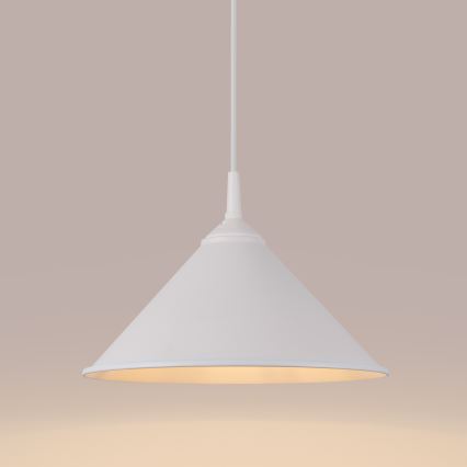Lámpara colgante ZUMA 1xE27/15W/230V diá. 30 cm blanco