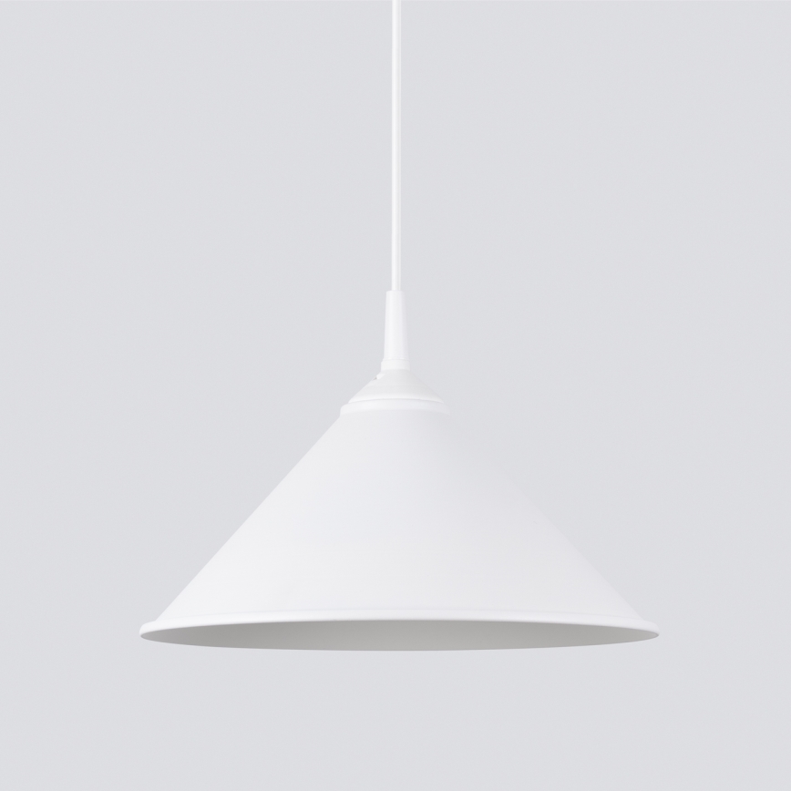 Lámpara colgante ZUMA 1xE27/15W/230V diá. 30 cm blanco