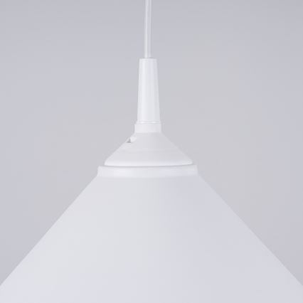 Lámpara colgante ZUMA 1xE27/15W/230V diá. 30 cm blanco
