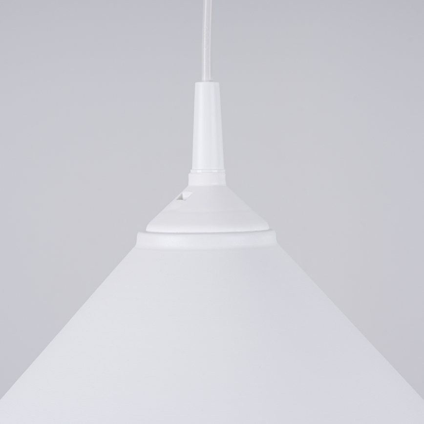 Lámpara colgante ZUMA 1xE27/15W/230V diá. 30 cm blanco