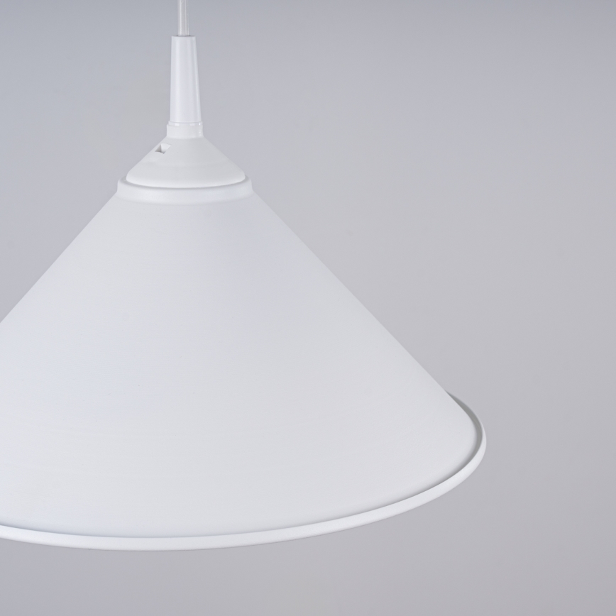 Lámpara colgante ZUMA 1xE27/15W/230V diá. 30 cm blanco