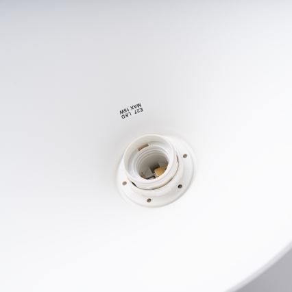 Lámpara colgante ZUMA 1xE27/15W/230V diá. 30 cm blanco