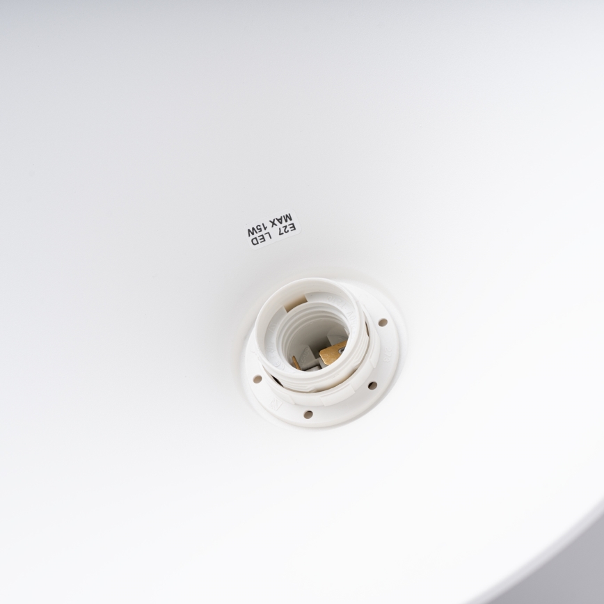 Lámpara colgante ZUMA 1xE27/15W/230V diá. 30 cm blanco