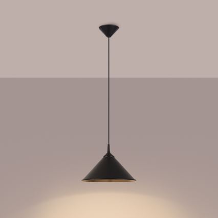 Lámpara colgante ZUMA 1xE27/15W/230V diá. 30 cm negro