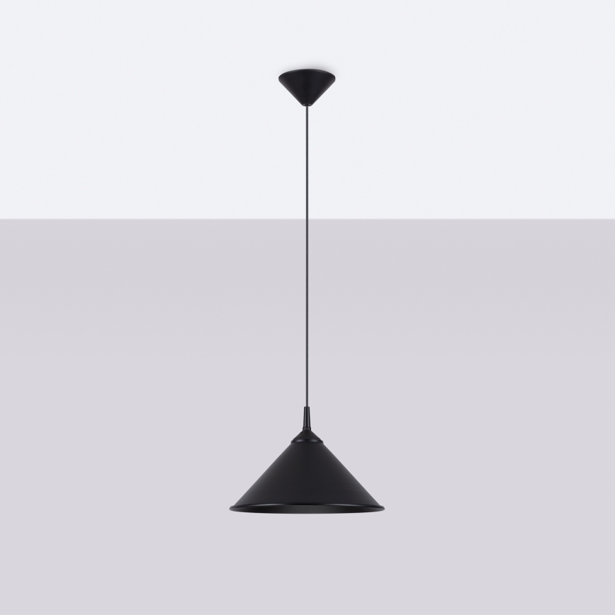 Lámpara colgante ZUMA 1xE27/15W/230V diá. 30 cm negro