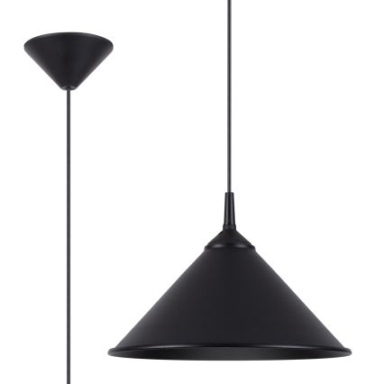 Lámpara colgante ZUMA 1xE27/15W/230V diá. 30 cm negro