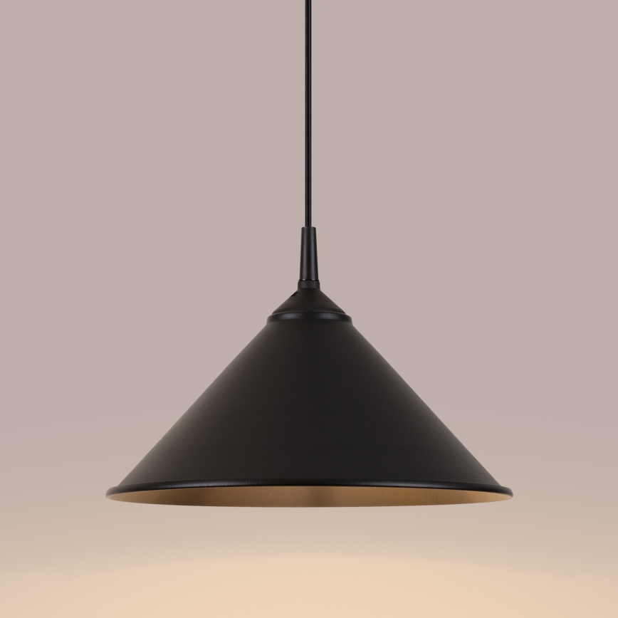 Lámpara colgante ZUMA 1xE27/15W/230V diá. 30 cm negro