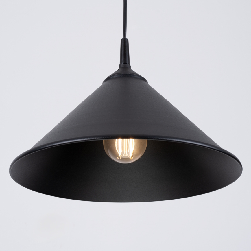 Lámpara colgante ZUMA 1xE27/15W/230V diá. 30 cm negro