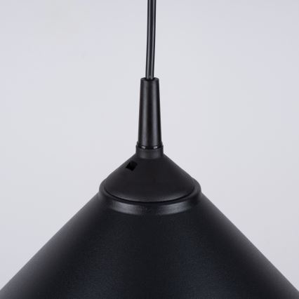 Lámpara colgante ZUMA 1xE27/15W/230V diá. 30 cm negro