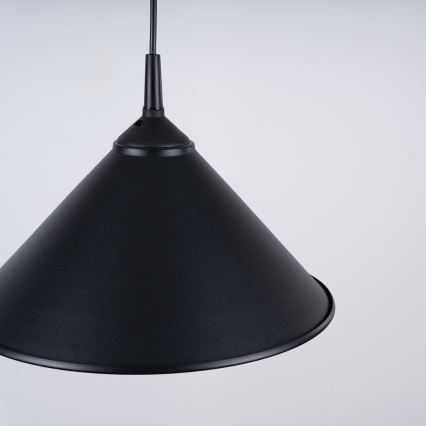 Lámpara colgante ZUMA 1xE27/15W/230V diá. 30 cm negro