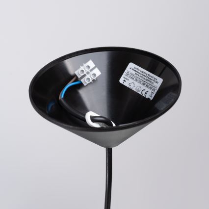 Lámpara colgante ZUMA 1xE27/15W/230V diá. 30 cm negro