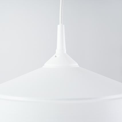 Lámpara colgante FRIKA 1xE27/15W/230V diá. 34 cm blanco