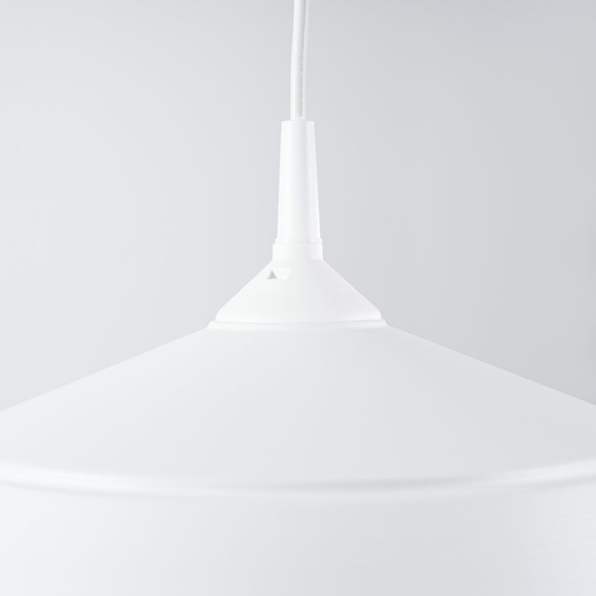 Lámpara colgante FRIKA 1xE27/15W/230V diá. 34 cm blanco