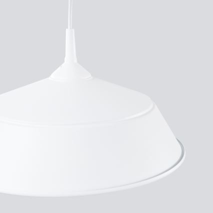 Lámpara colgante FRIKA 1xE27/15W/230V diá. 34 cm blanco