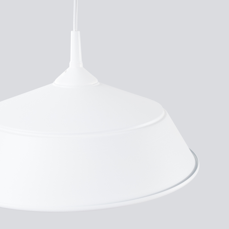 Lámpara colgante FRIKA 1xE27/15W/230V diá. 34 cm blanco