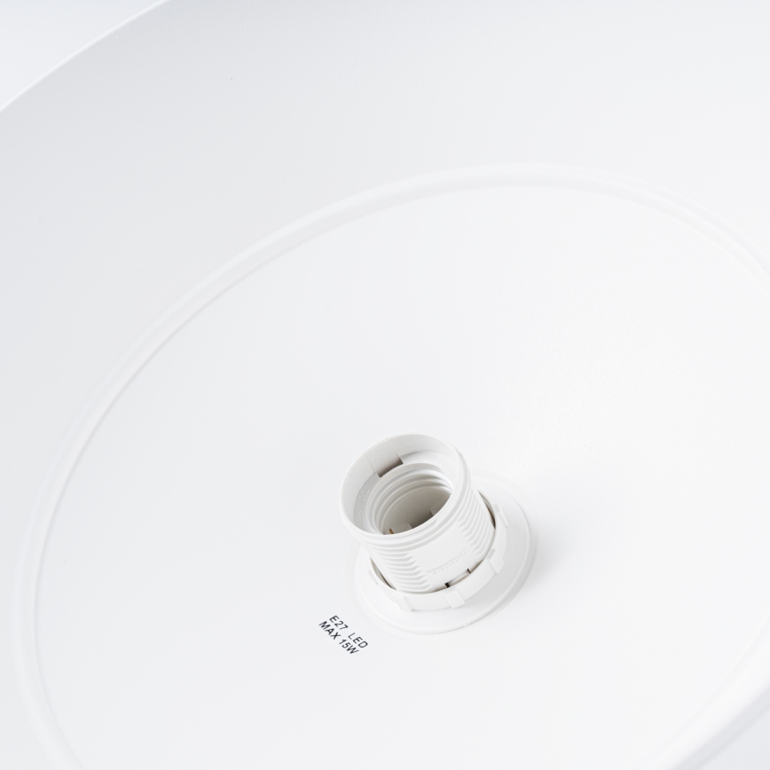 Lámpara colgante FRIKA 1xE27/15W/230V diá. 34 cm blanco