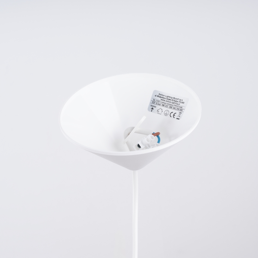 Lámpara colgante FRIKA 1xE27/15W/230V diá. 34 cm blanco